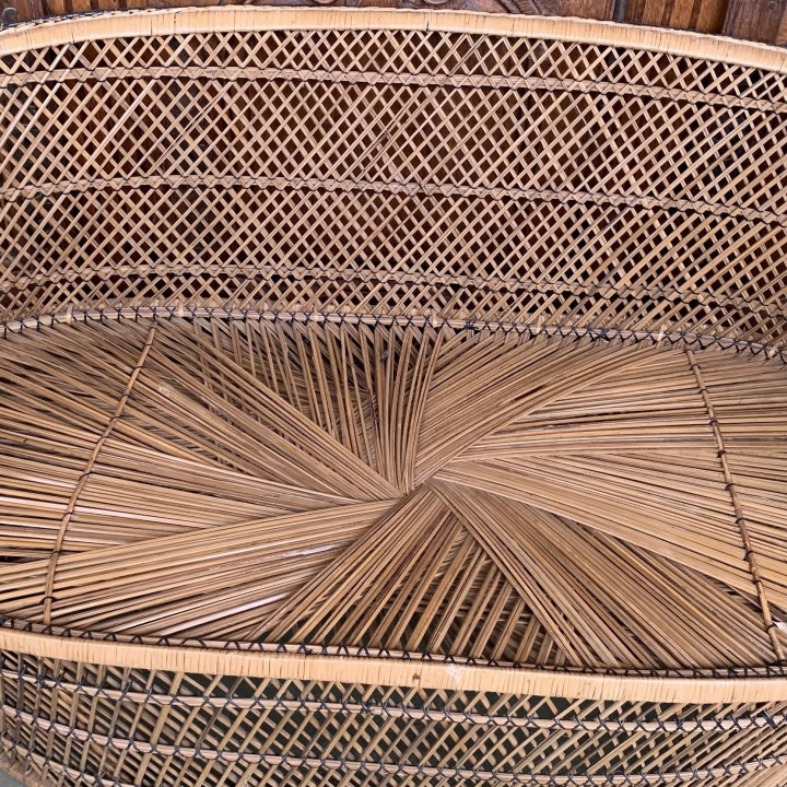 French Vintage Cane Settee