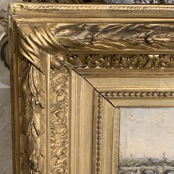French C1940 Oil on Board