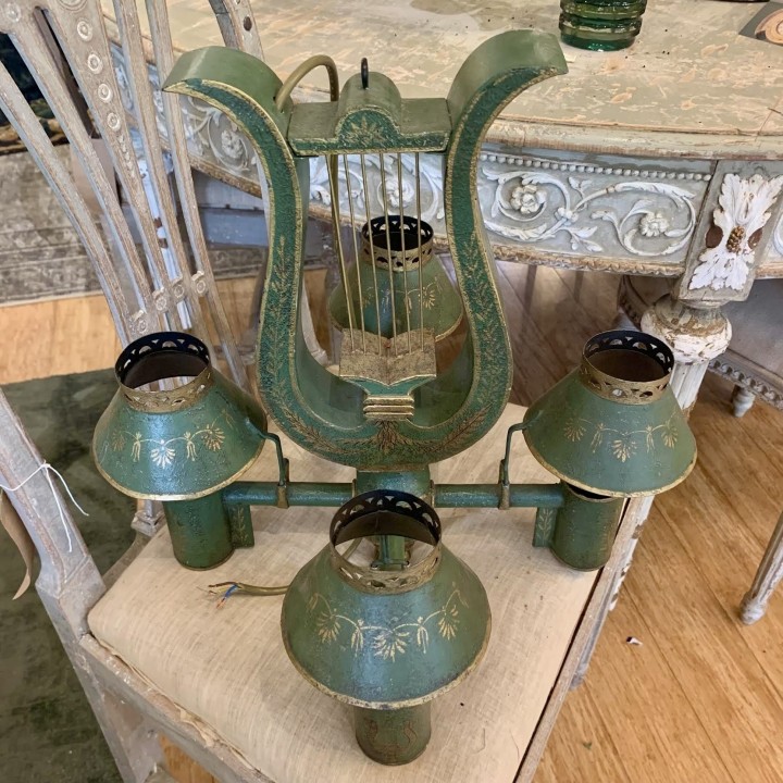 French Directoire style Tôle Chandelier