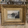 French C1940 Oil on Board
