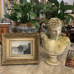 French C1940 Oil on Board