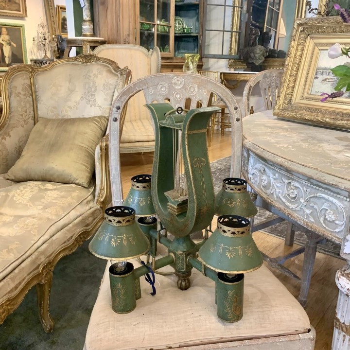 French Directoire style Tôle Chandelier