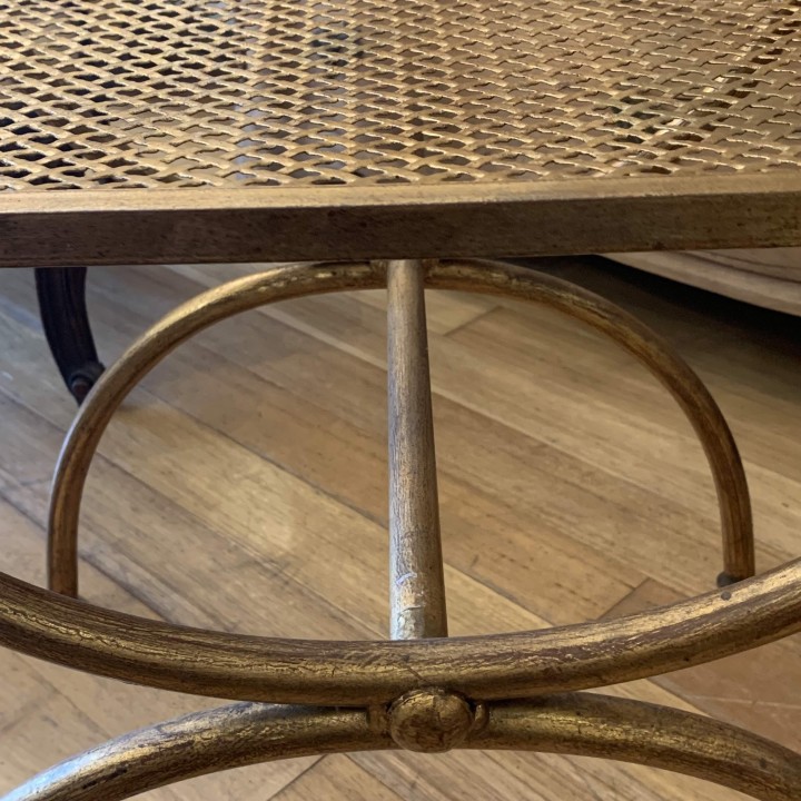 C19th French Iron Regency Style Stool