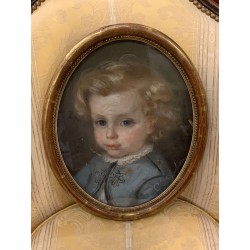 C19th Oval Pastel Portrait