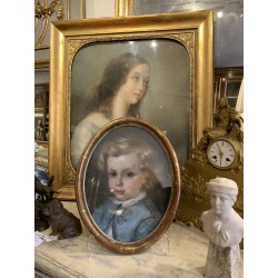 C19th Oval Pastel Portrait