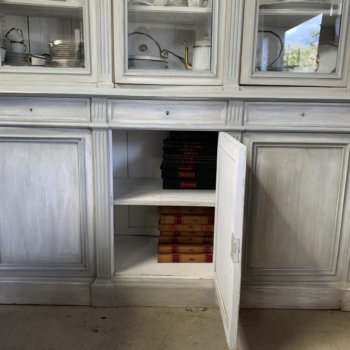 Antique French Painted Finish Bookcase