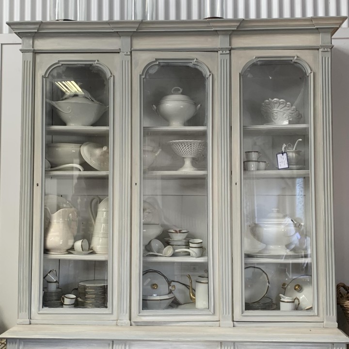Antique French Painted Finish Bookcase