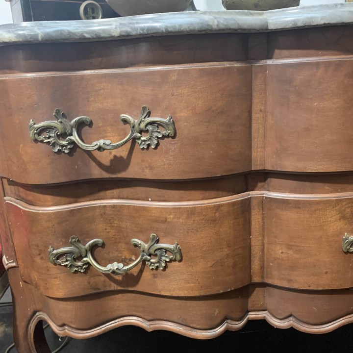 C19th Cherry Wood Chest Of Drawers