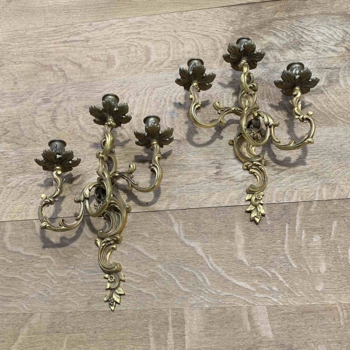 Selection Of Vintage French Wall Sconces Sold in Pairs