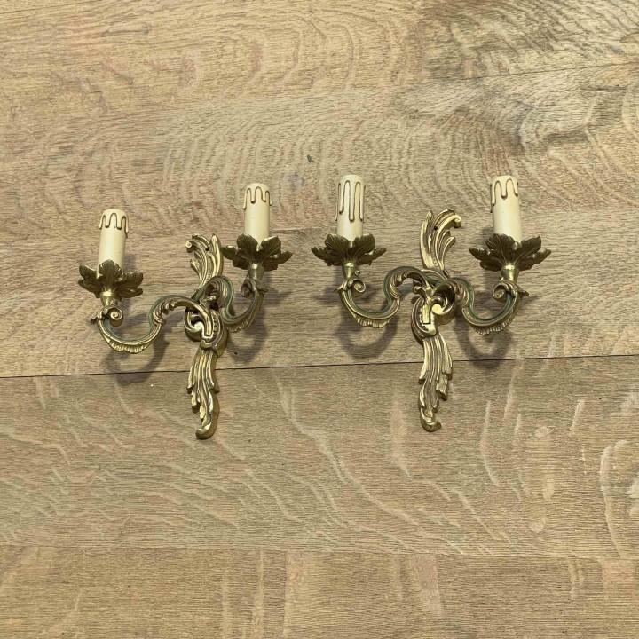 Selection Of Vintage French Wall Sconces Sold in Pairs