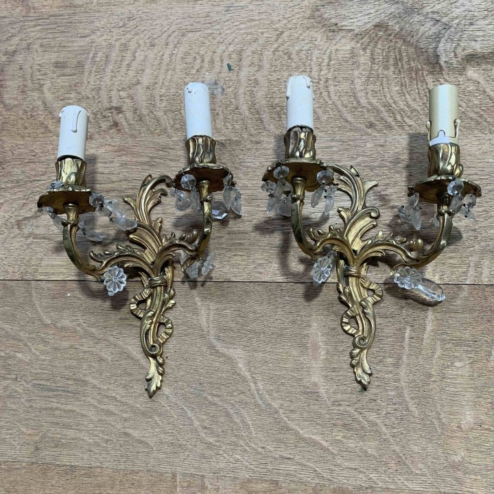 Selection Of Vintage French Wall Sconces Sold in Pairs