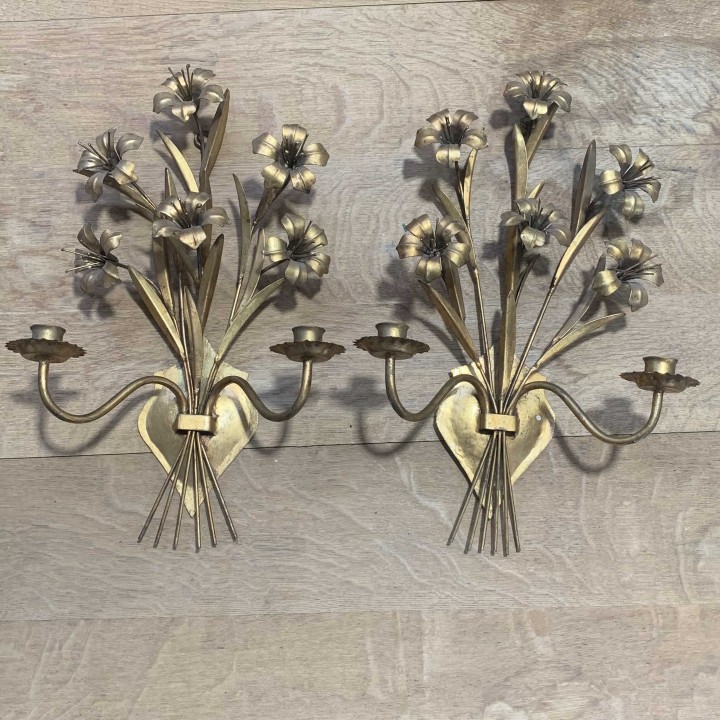 Deco French Pair of Wall Lights