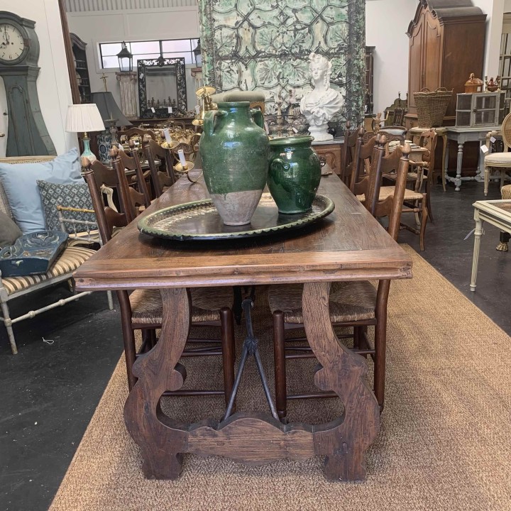 French Style Ladder Back 6 Dining Chairs Vintage