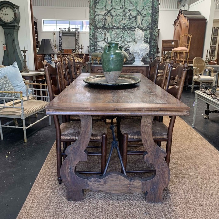 C1940 Spanish Style Oak Dining Table