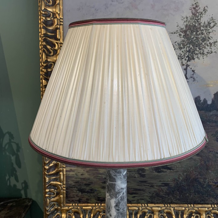 French Pair of Vintage French Faux Marble Lamps