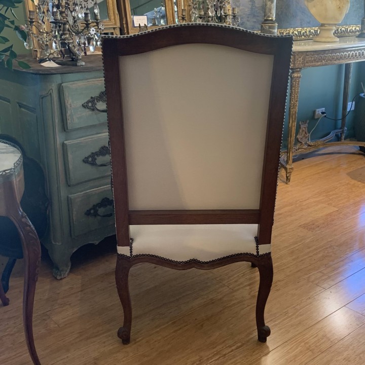 C19th French Domed Back Louis XV Steel Grand Fauteuil
