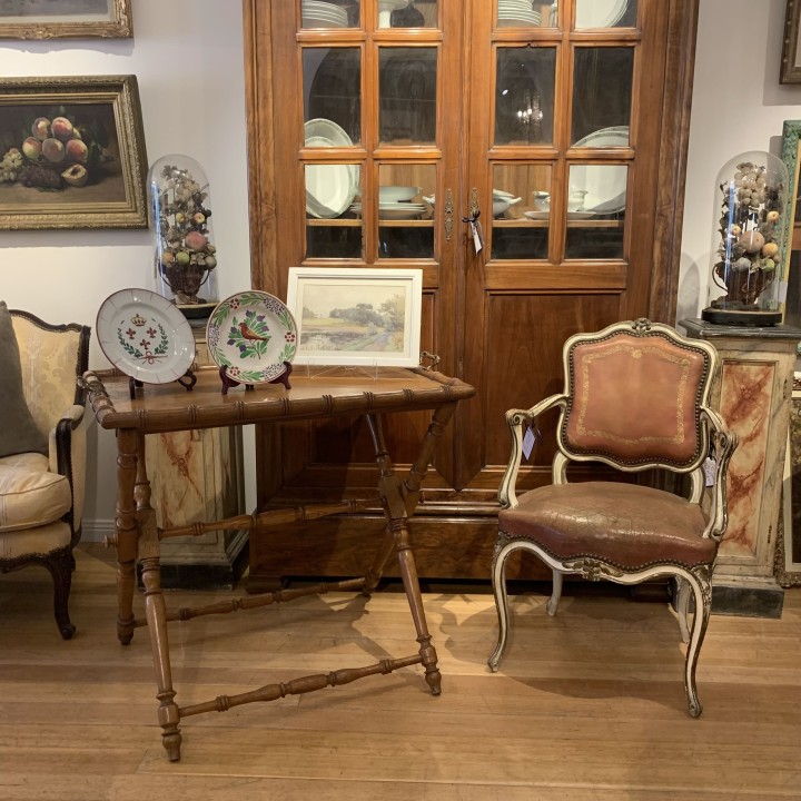 Antique Faux Bamboo Butlers Tray