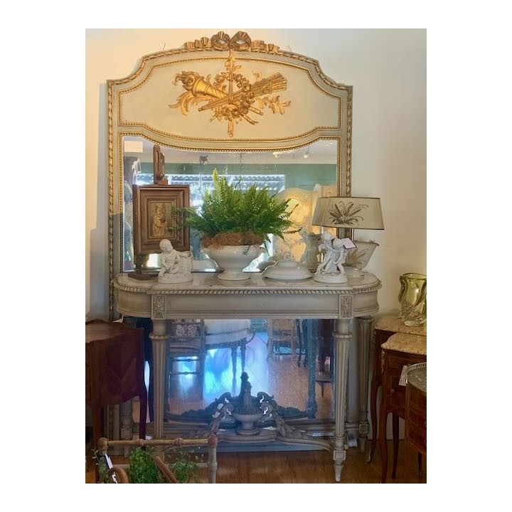 C19th French Louis XVI Console Painted Finish