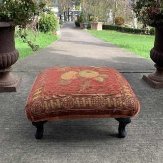 C19th Stool with Vintage Fabric