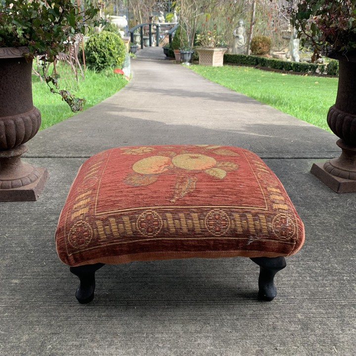 C19th Stool with Vintage Fabric