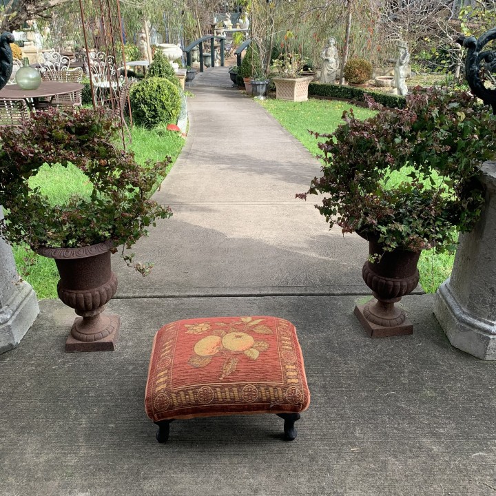 C19th Stool with Vintage Fabric