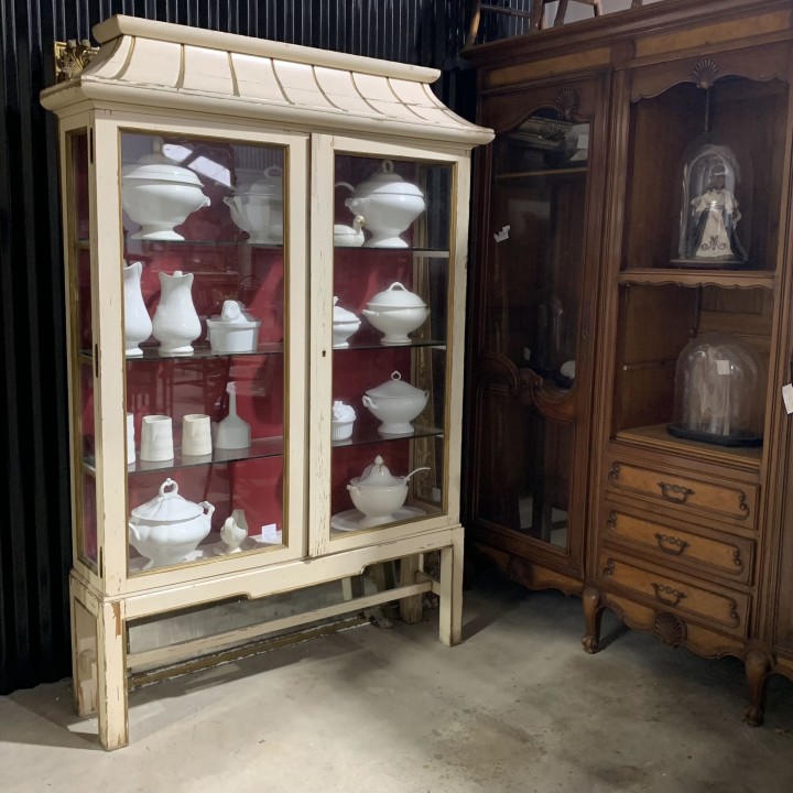 Chinoiserie style French Vintage Display Cabinet