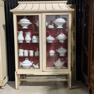 Chinoiserie style French Vintage Display Cabinet
