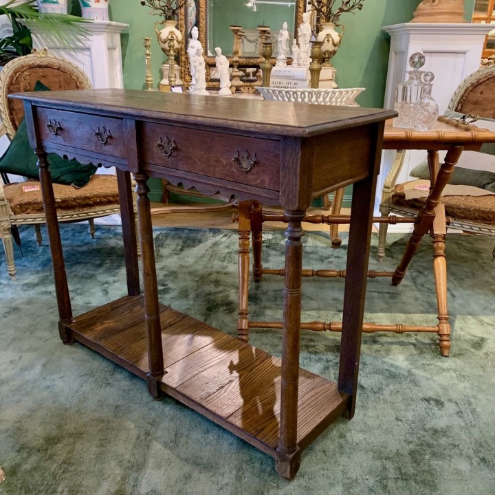 Georgian C19th English Oak Country Petite Console