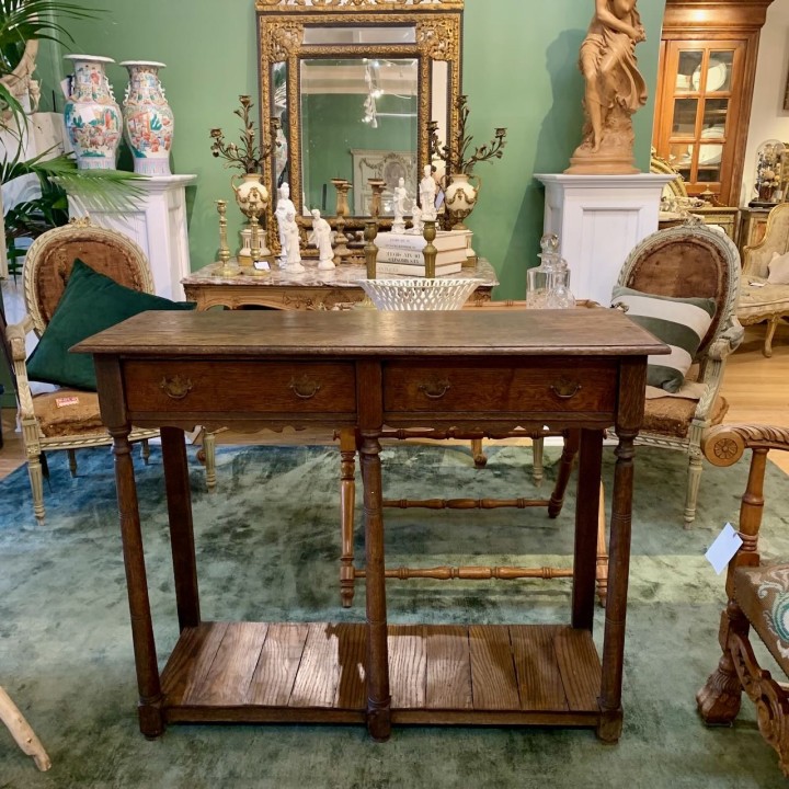 Georgian C19th English Oak Country Petite Console