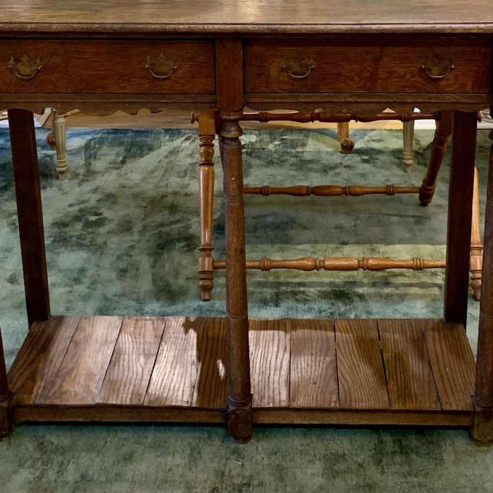 Georgian C19th English Oak Country Petite Console