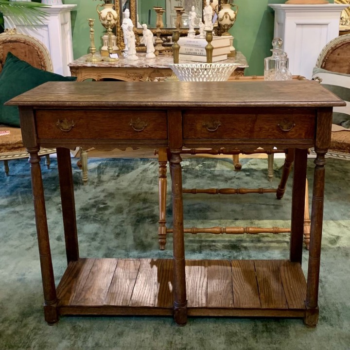 Georgian C19th English Oak Country Petite Console