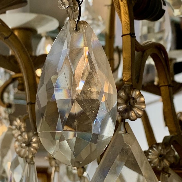 C19th French Crystal Chandelier