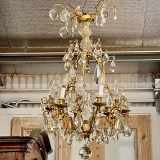 C19th French Crystal Chandelier