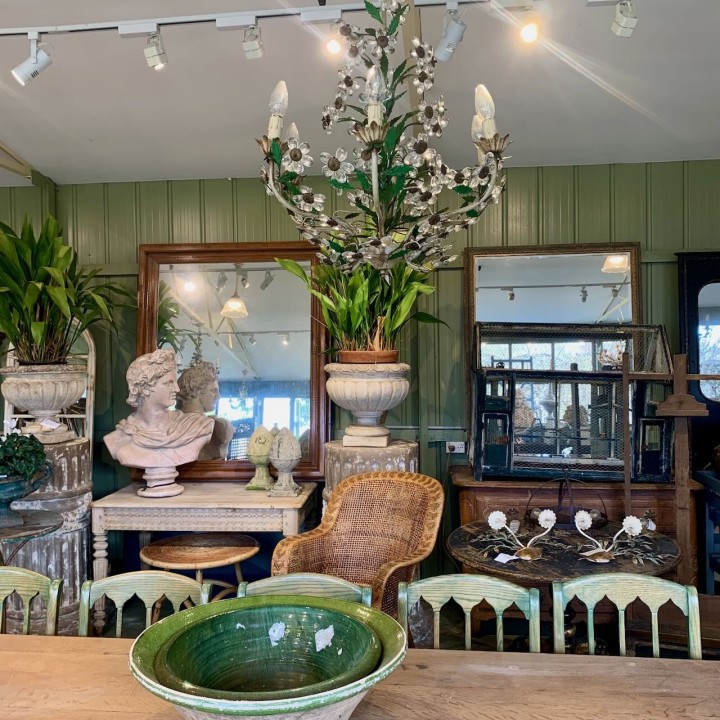 Vintage French Floral Chandelier