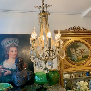 C1900 French Crystal Chandelier