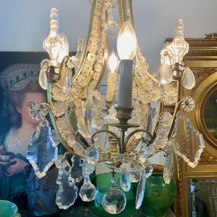 C1900 French Crystal Chandelier