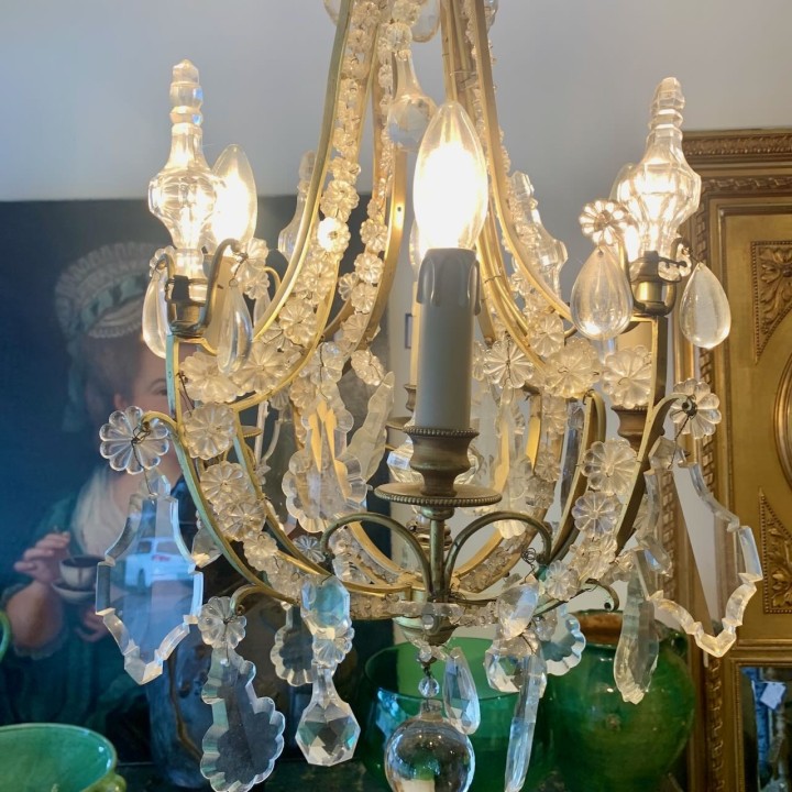 C1900 French Crystal Chandelier