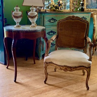 French Louis XV Style Fauteuil