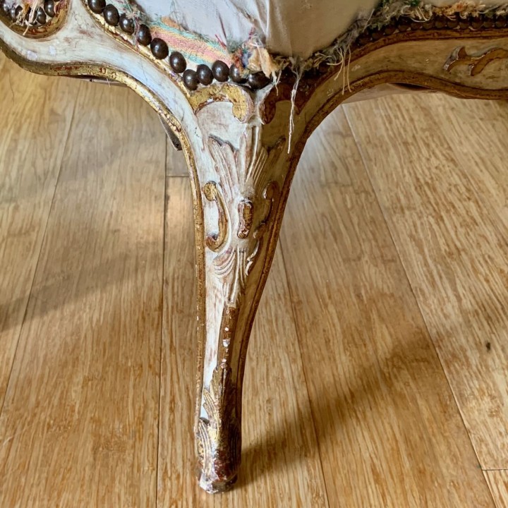 French Louis XV Style Fauteuil