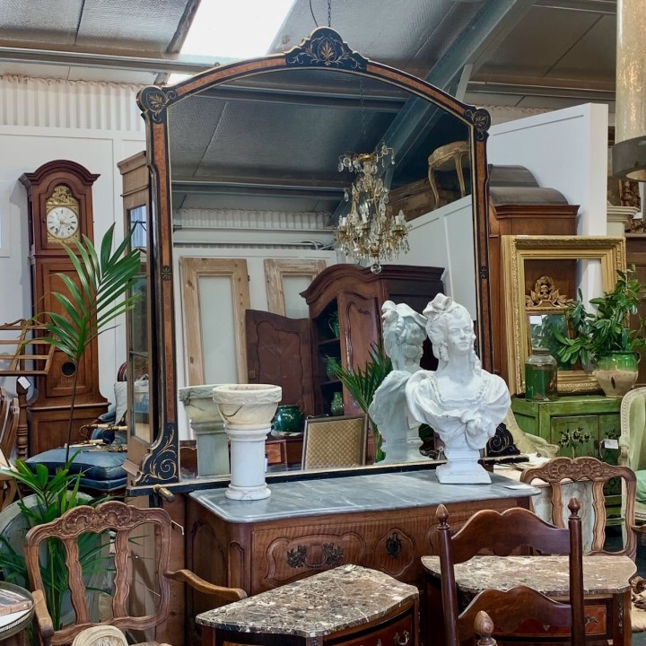 Antique Late Victorian Overmantel Mirror C1870-1900