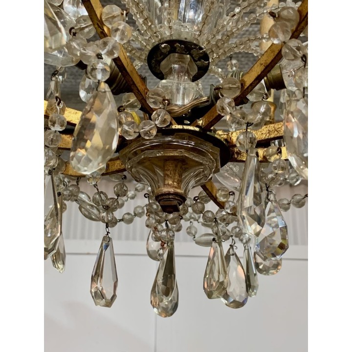 C19th French Chandelier in Crystal