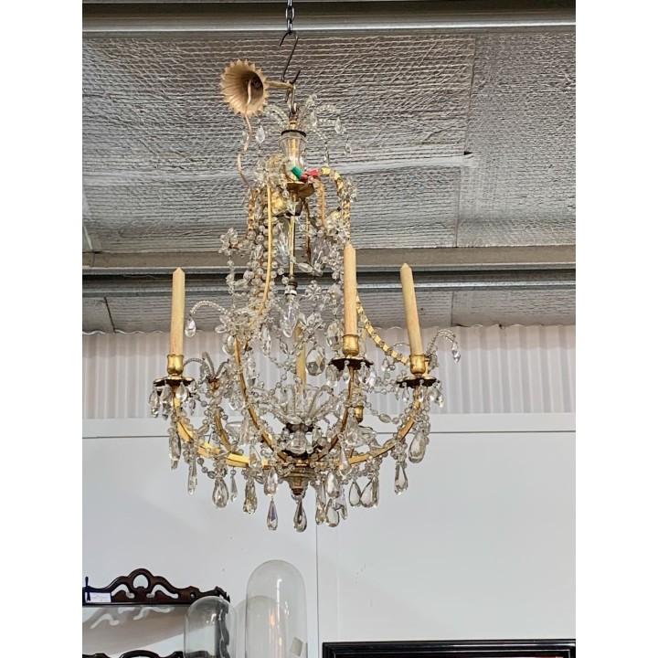 C19th French Chandelier in Crystal