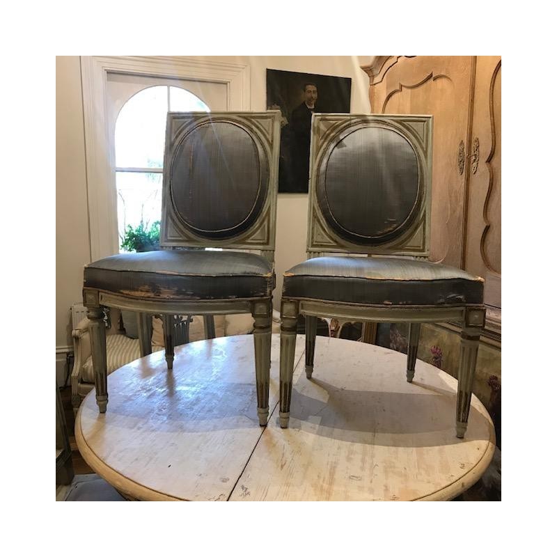 C18th French Directoire Pair of Chairs