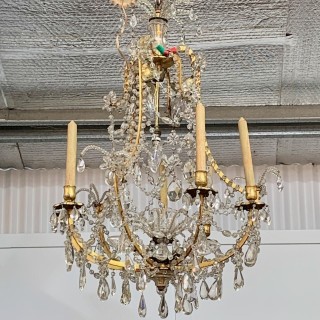 C19th French Chandelier in Crystal