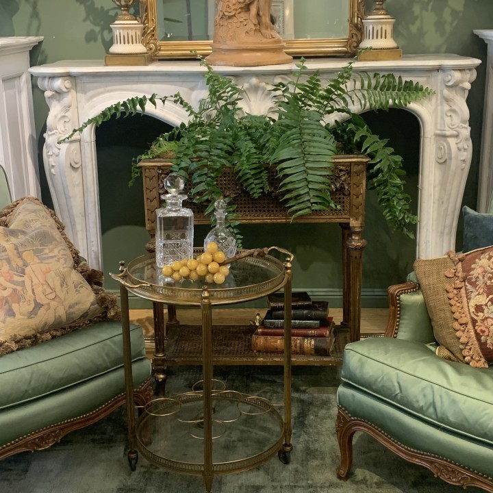 C19th French White Marble Fireplace Louis XV Style