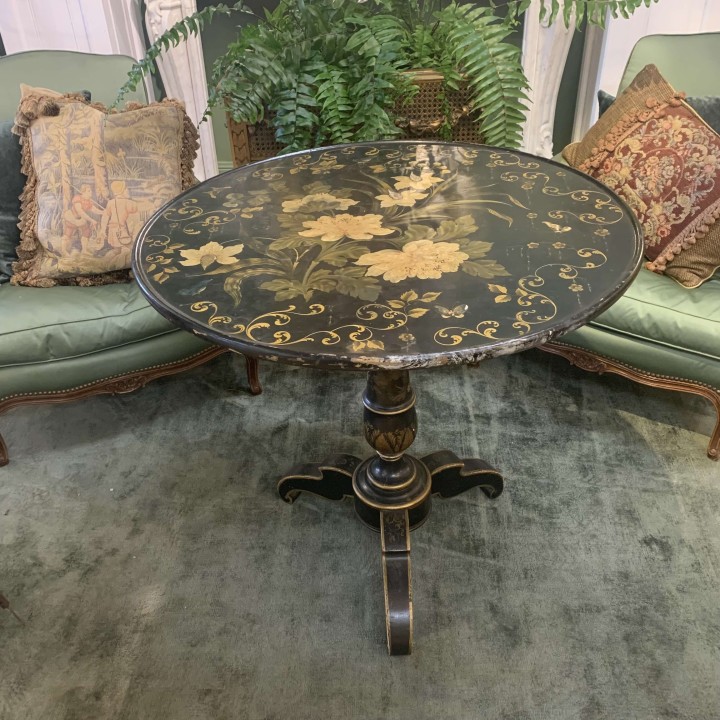 C19th French Lacquer  Centre Occasional Table
