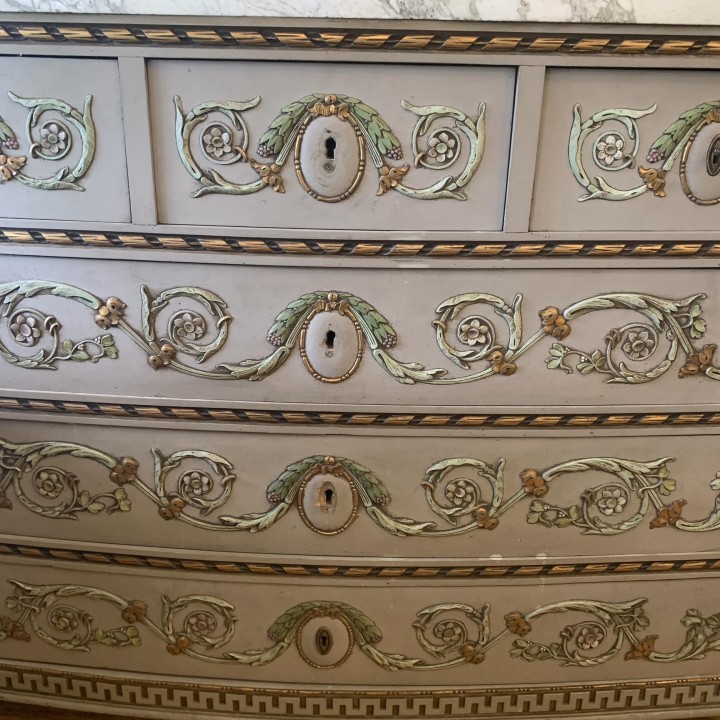 C19th French Louis XVI Style Painted Finish Chest of Drawers