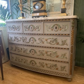 C19th French Louis XVI Style Painted Finish Chest of Drawers