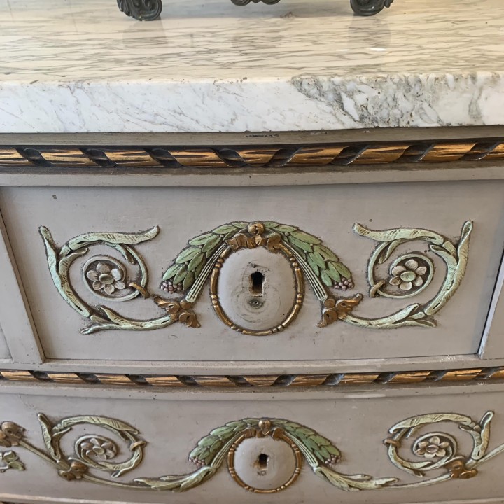 C19th French Louis XVI Style Painted Finish Chest of Drawers