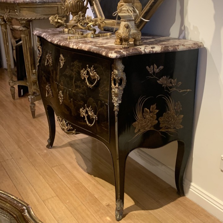 Early C20th French Chinoiserie Chest of Drawers Louis XV Style